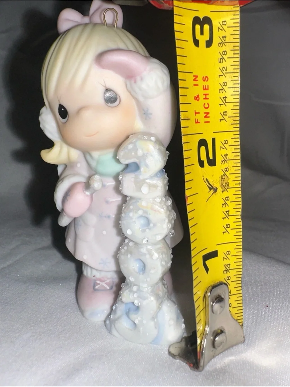 Precious Moments giro building snowman Christmas ornament 112840